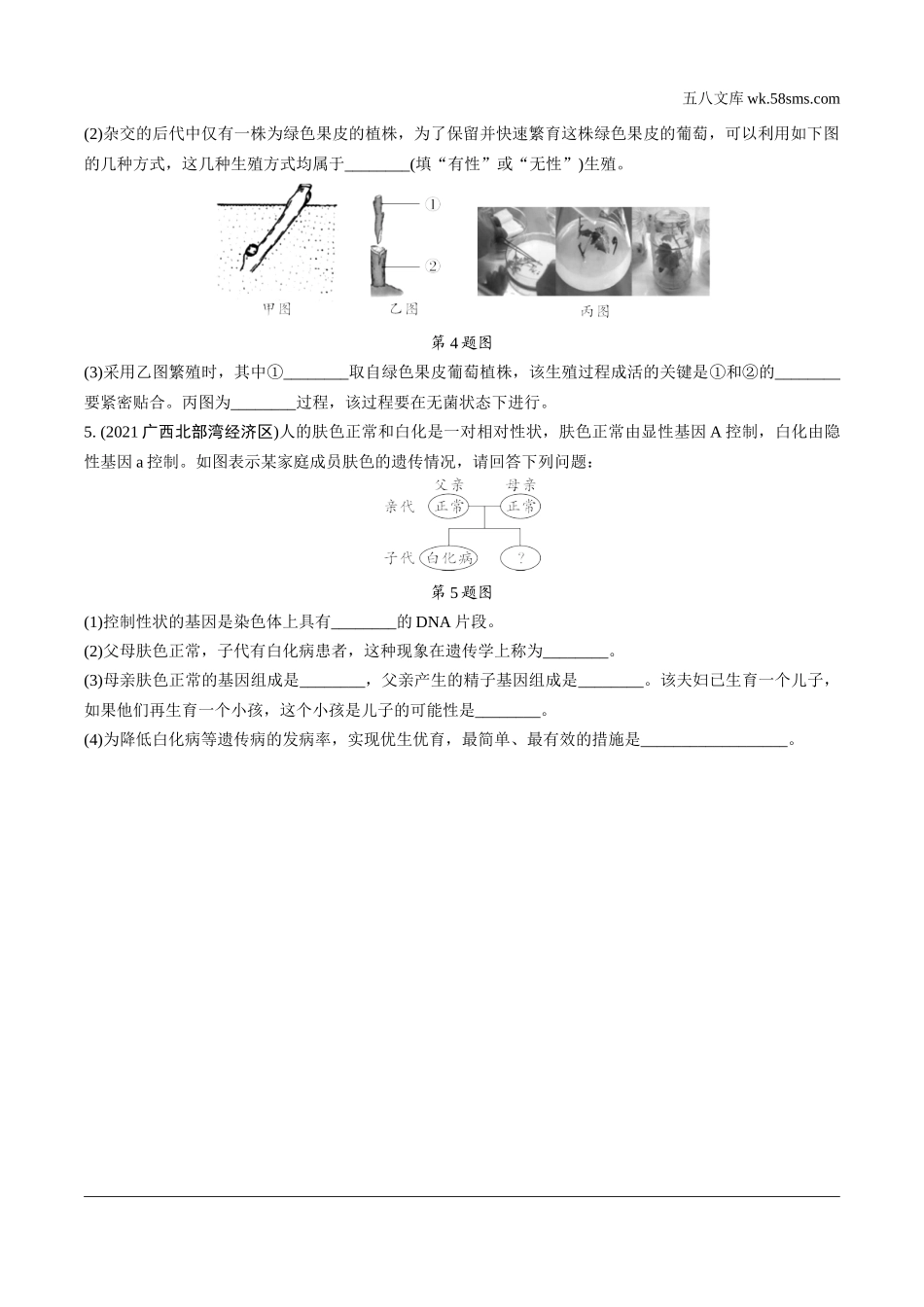 初中_中考_生物学精讲本_02.第二部分  重难专题突破_05.五、生物的生殖、发育与遗传.docx_第2页