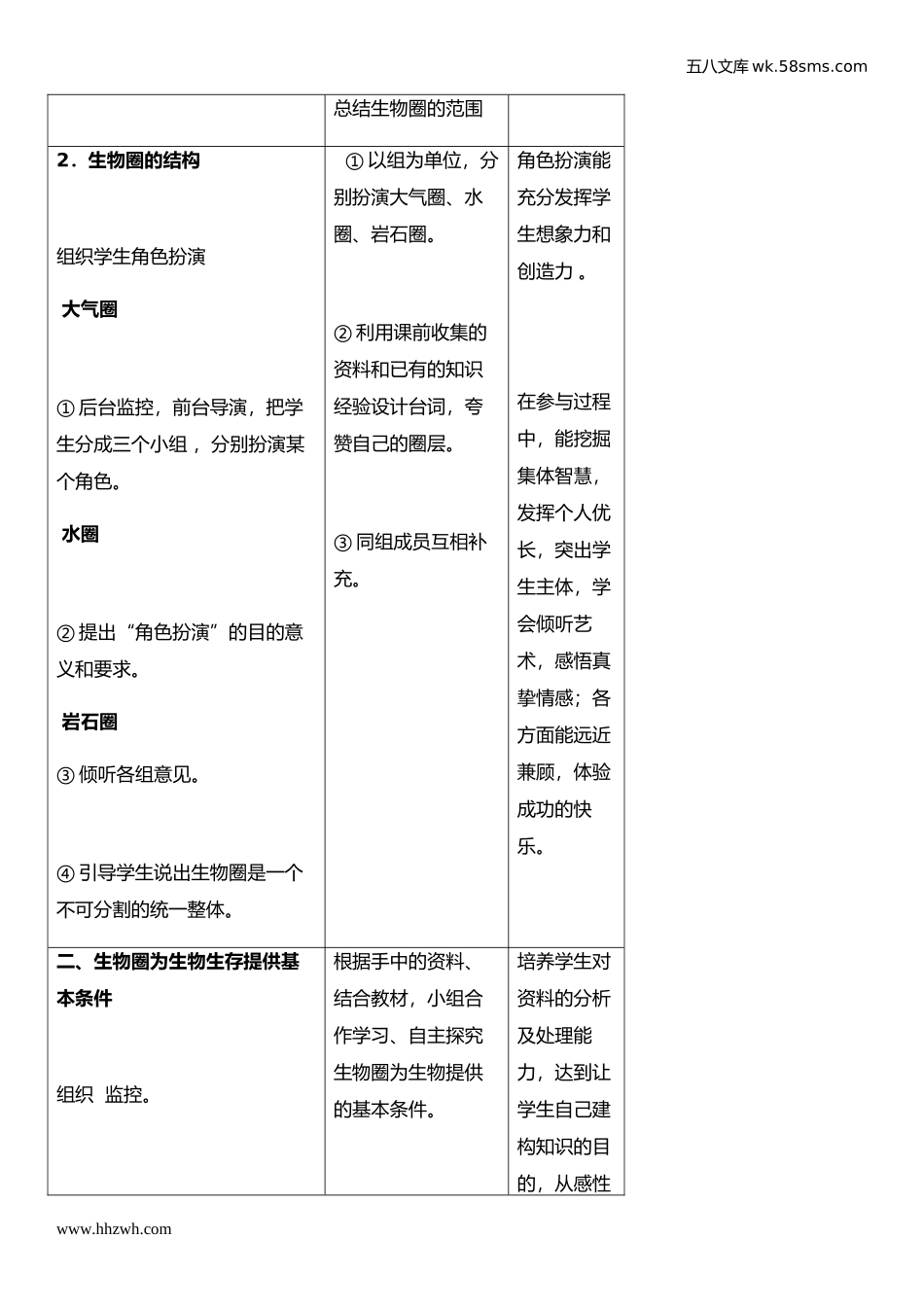 初中教学_生物_7年级生物RJ上册（新教案）_第1单元  生物和生物圈_第2章  了解生物圈_第3节  生物圈是最大的生态系统_第3页