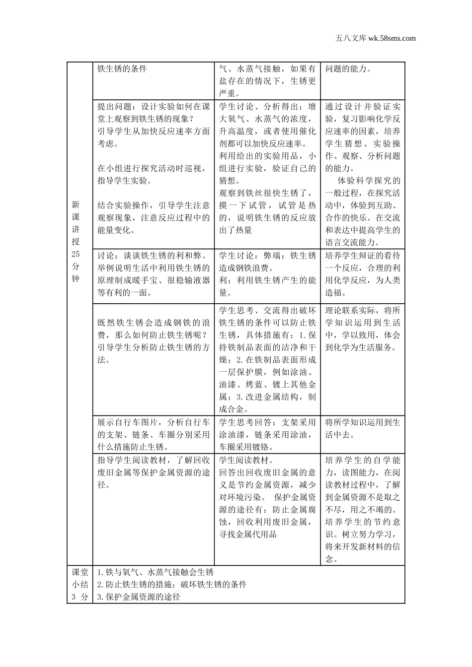 6.4 珍惜和保护金属资源（教学设计）_第2页