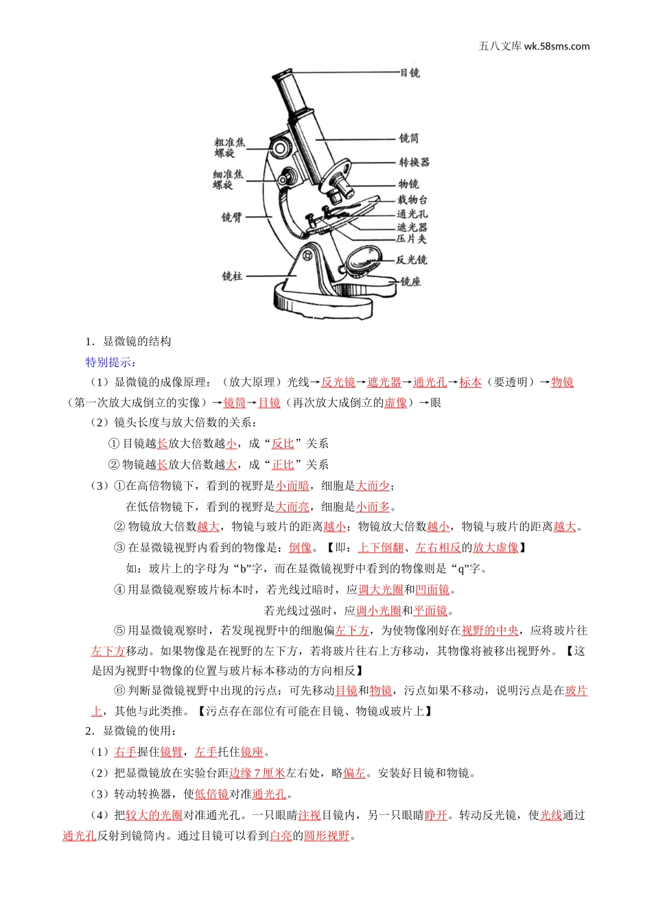 初一_生物_【苏教】七上生物全册知识点总结_第2页