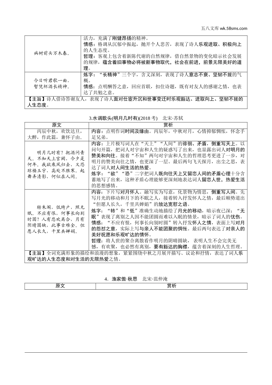 初中_中考_淄博语文精讲本_2.第二部分  古诗文阅读_1.专题一  古诗词曲鉴赏_教材49首古诗词曲梳理及训练_教材49首古诗词曲梳理（1-37）.doc_第2页