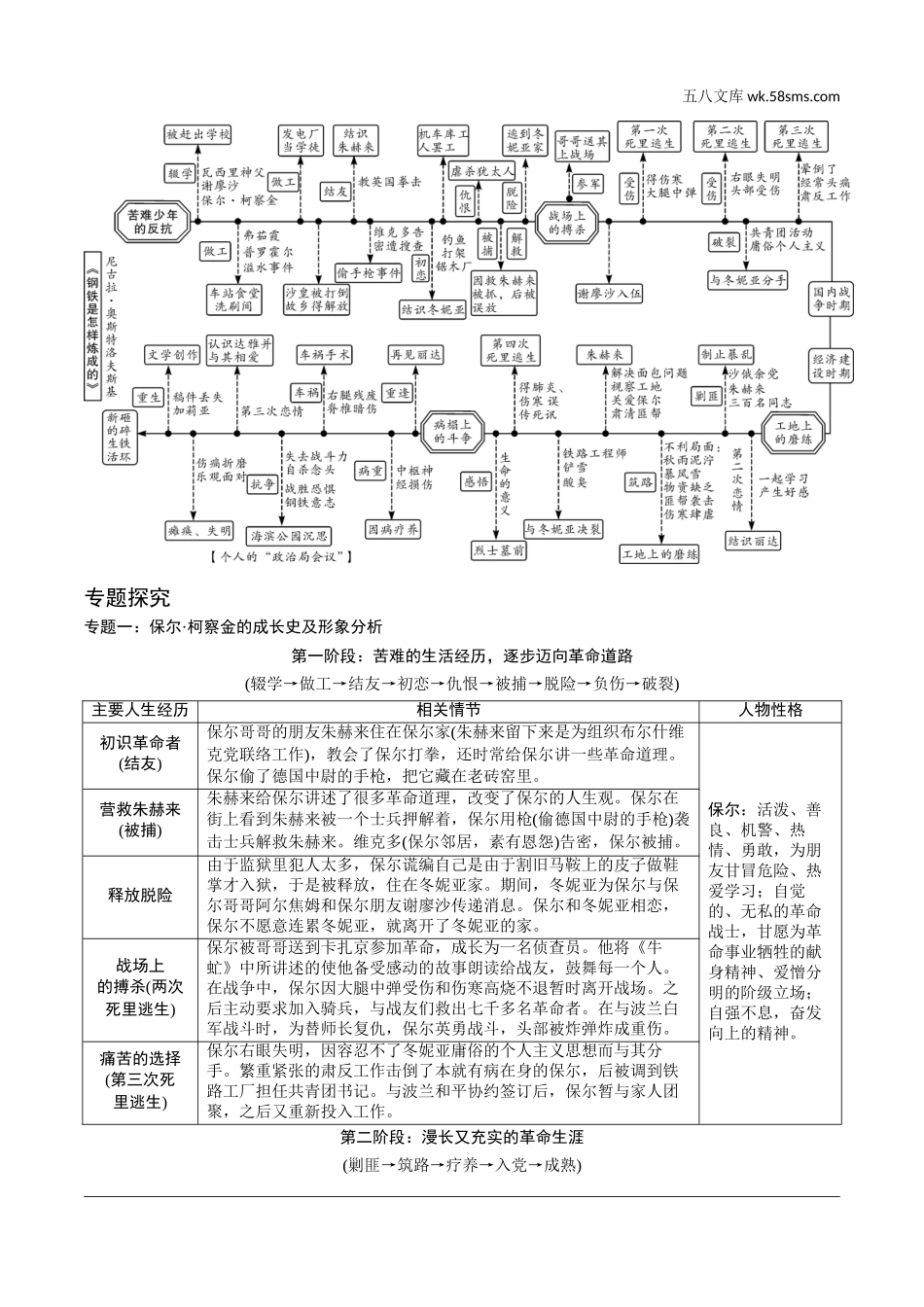 初中_中考_昆明语文精讲本_4.第四部分  名著阅读_教材“名著导读“12部名著梳理_第8部  《钢铁是怎样炼成的》.doc_第2页