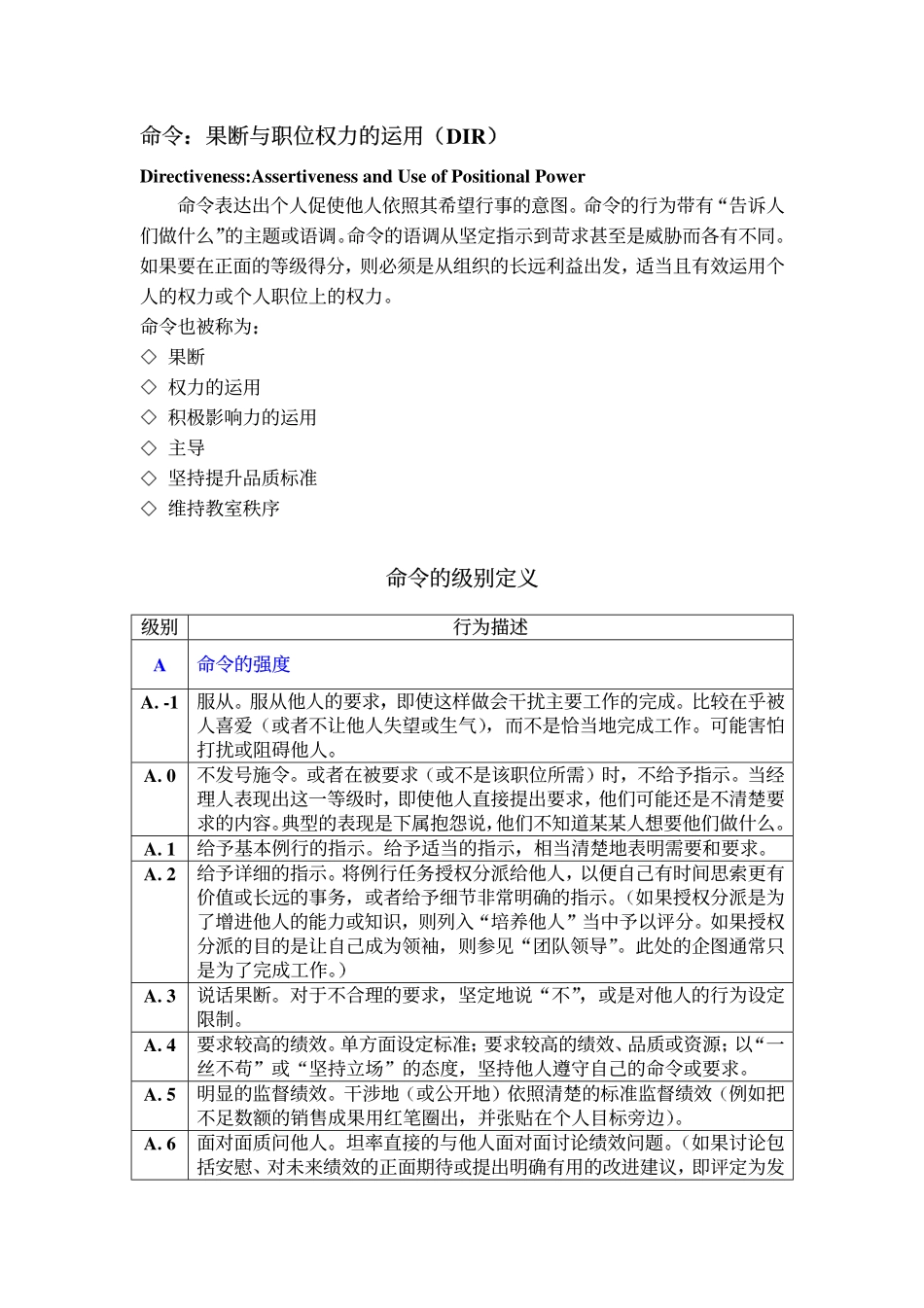 企业管理_人事管理制度_13-胜任力与任职资格_4-胜任特征辞典_管理族_第3页