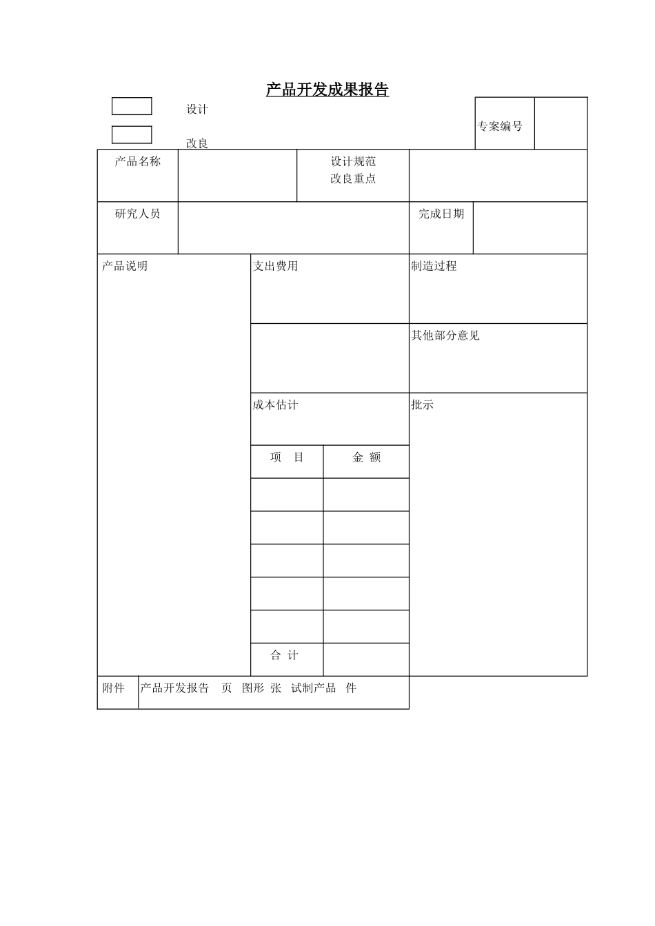 企业管理_企业管理制度_03-【行业案例】-公司管理制度行业案例大全的副本_管理表格_企业管理表格大全_《企业管理表格大全－生产管理篇》_新产品技术_产品开发成果报告_第1页