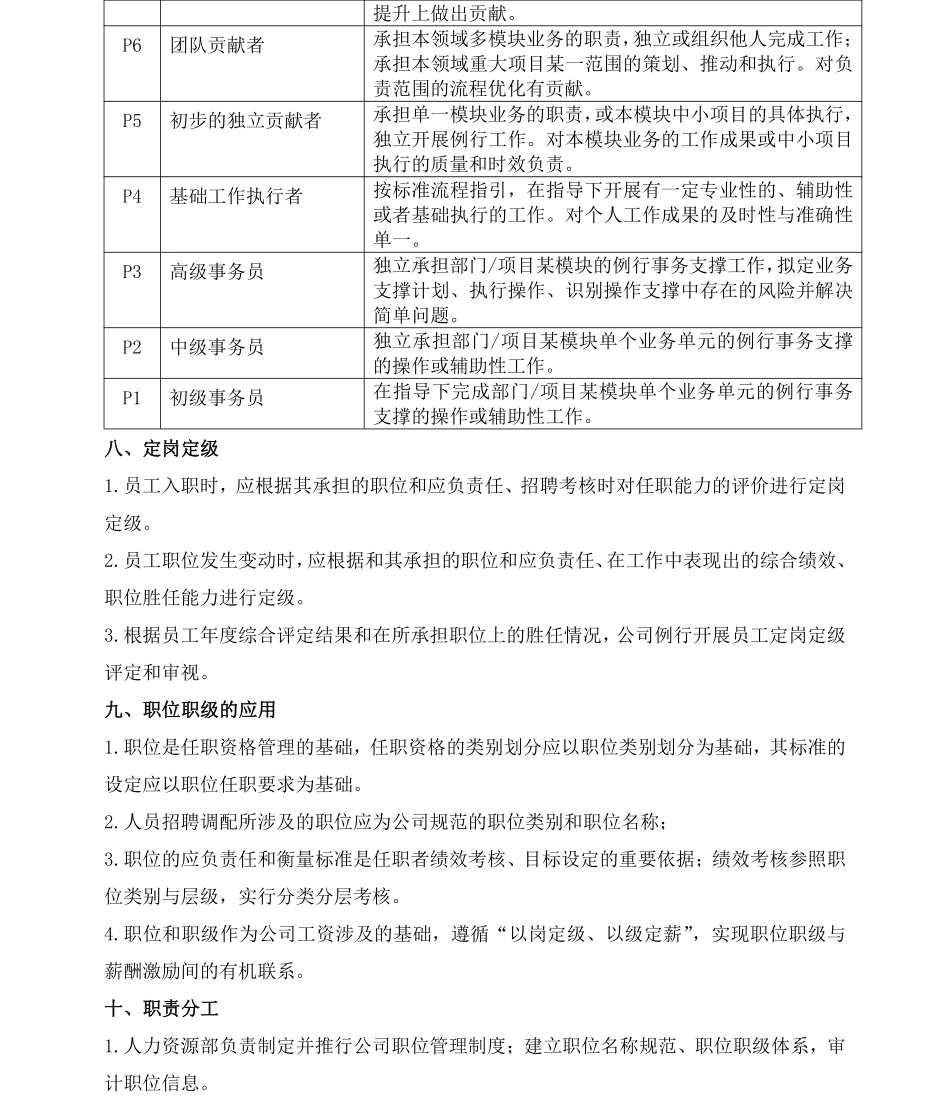 企业管理_人事管理制度_13-胜任力与任职资格_7-任职资格体系构建流程_XX公司职位职级管理规定 V1.2_第3页