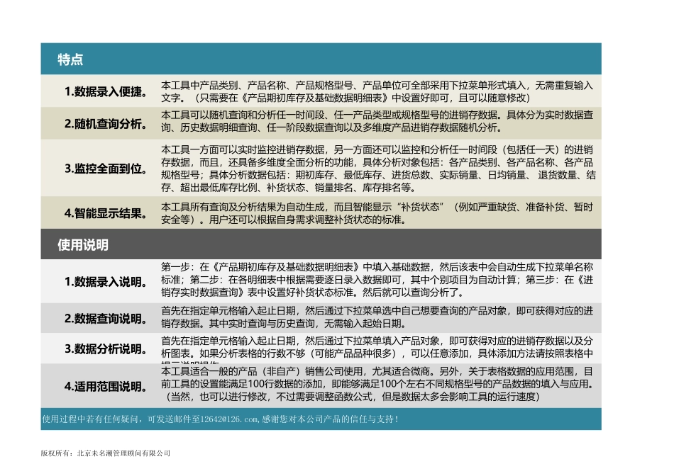 企业管理_营销管理_产品进销存查询分析及监控系统（11张表格组合运用)_第2页