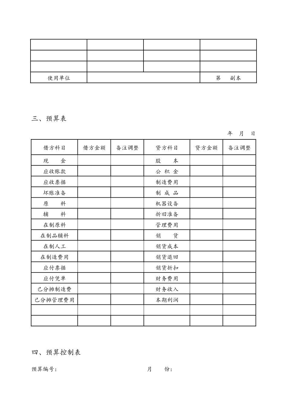 企业管理_财务管理制度_6-全面预算管理全套资料_10-公司财务预算管理表格_第2页