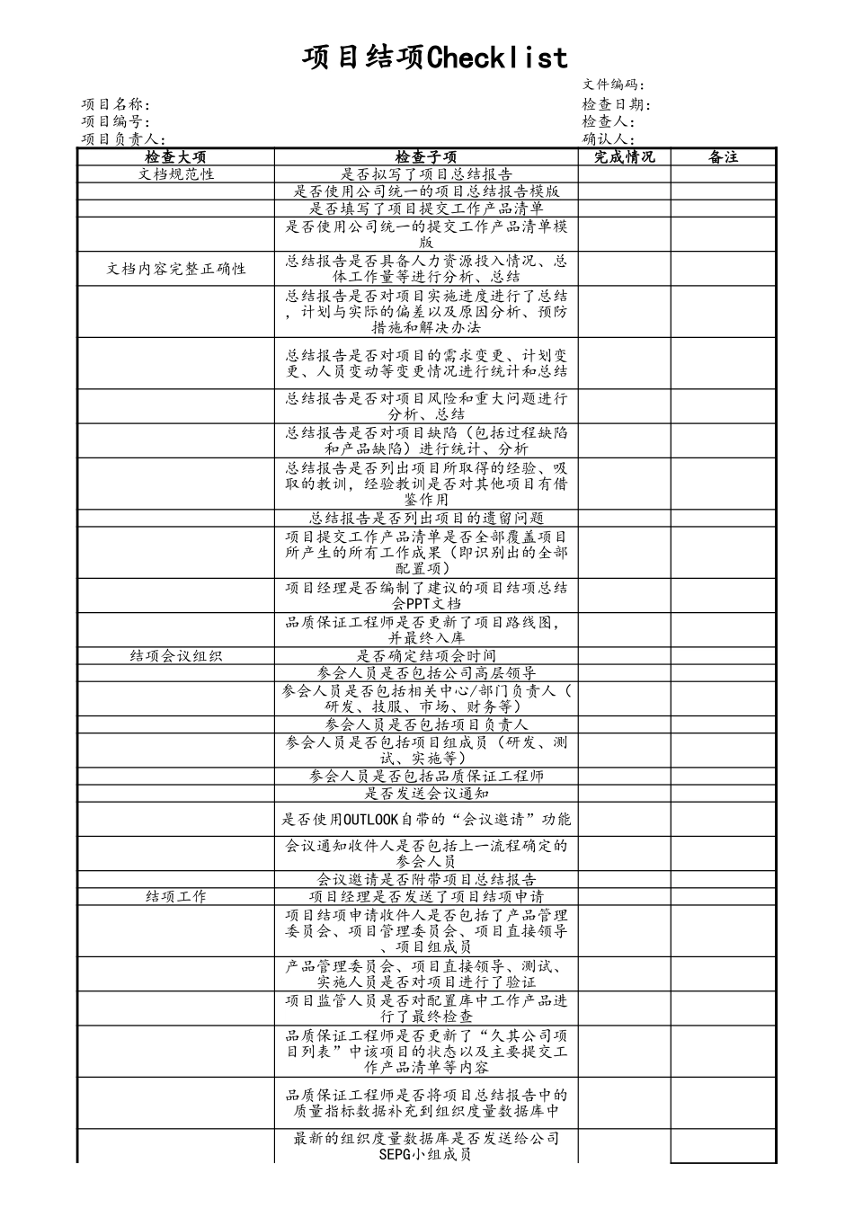 企业管理_研发管理制度_08-研发管理制度_14-研发结项管理_04-项目编号+项目名称项目结项_第1页