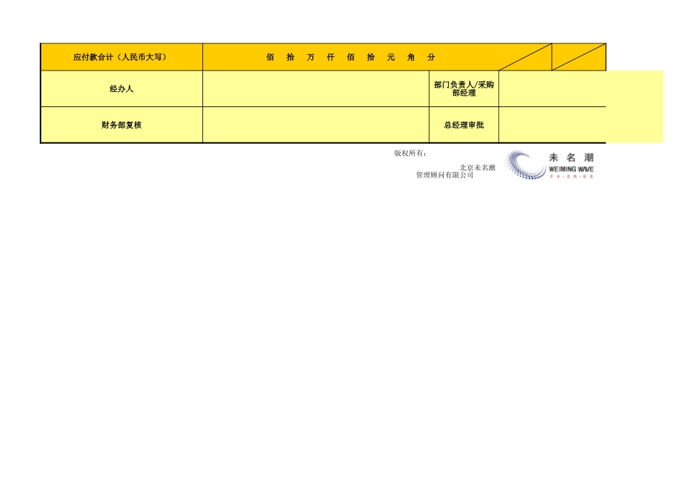 企业管理_采购管理_采购付款汇总表_第2页