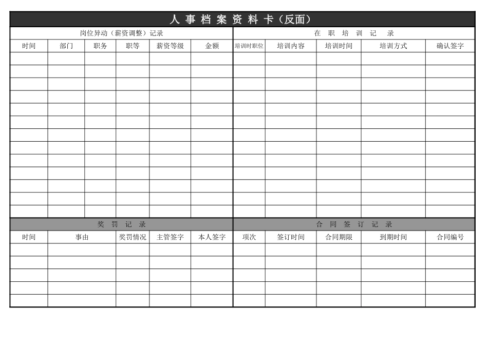 企业管理_人事管理制度_3-人事管理_1-入职管理_1-2入职管理-入职材料收集_员工个人履历表_第2页