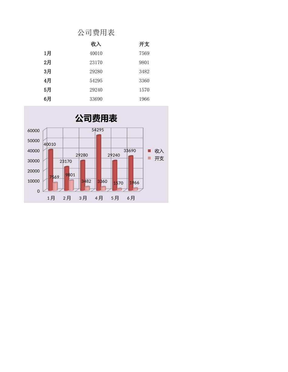 企业管理_行政管理制度_22-行政常用办公表格-188套_公司费用表_第1页