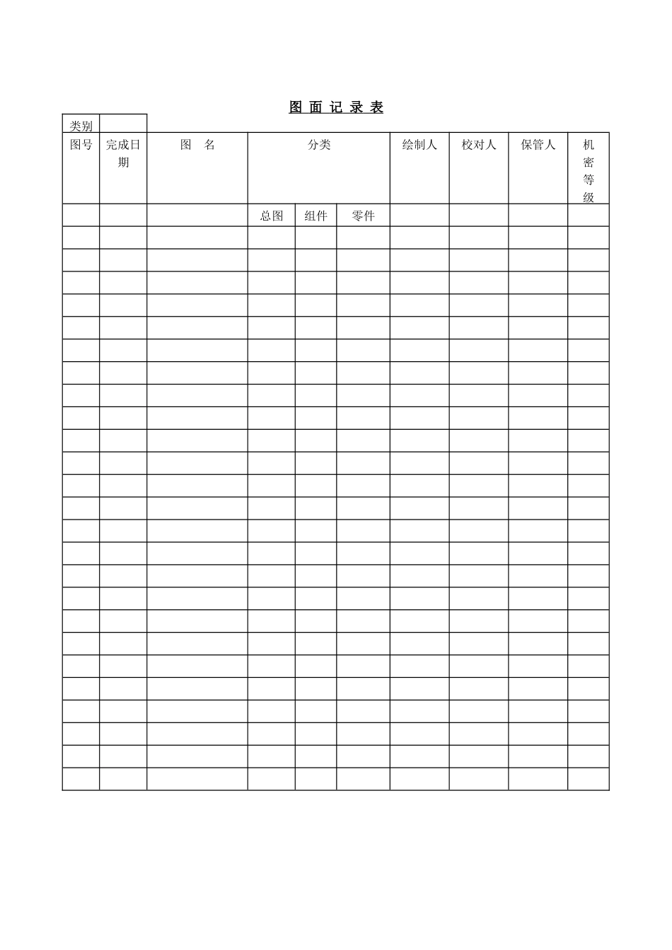 企业管理_企业管理制度_03-【行业案例】-公司管理制度行业案例大全的副本_管理表格_企业管理表格大全_《企业管理表格大全－生产管理篇》_新产品技术_图面记录表_第1页