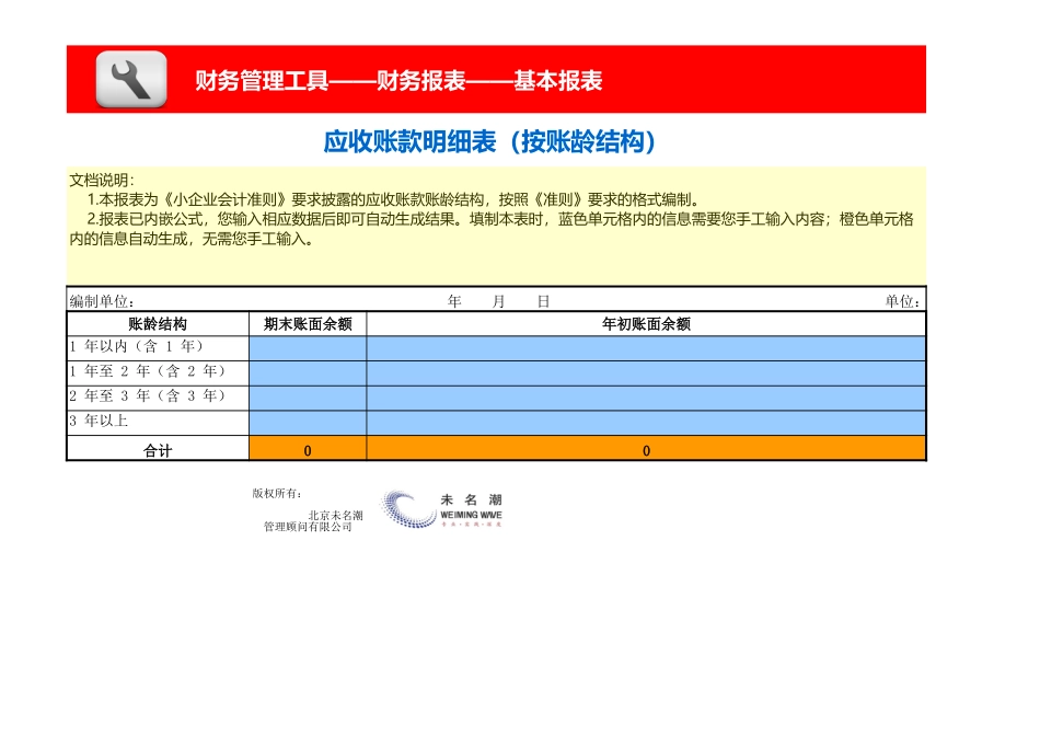 企业管理_财务管理_应收账款明细表_第1页