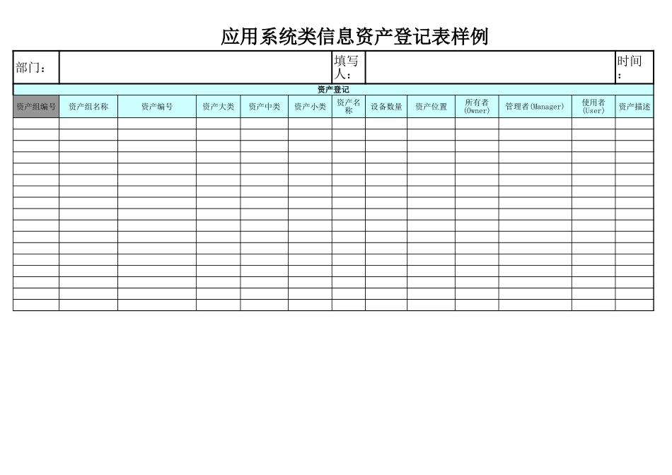 企业管理_信息安全管理（ISO27001标准制定）_ISO27001-2_四级文件_XX_4_信息资产风险评估表_第1页