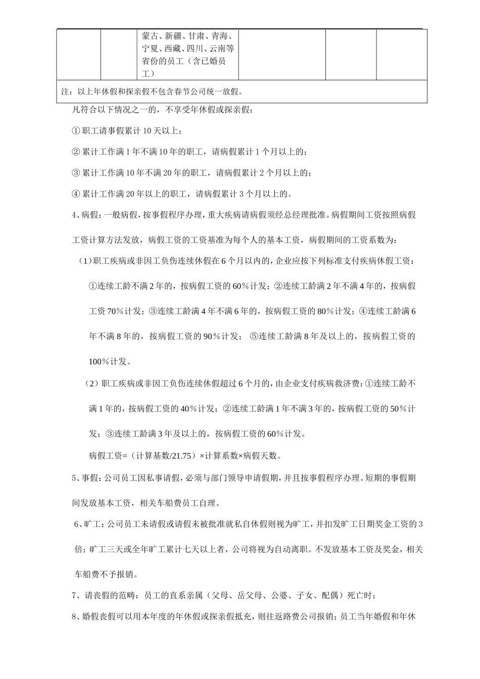 企业管理_企业管理制度_03-【行业案例】-公司管理制度行业案例大全的副本_管理制度（通用）_公司休假管理制度_第2页