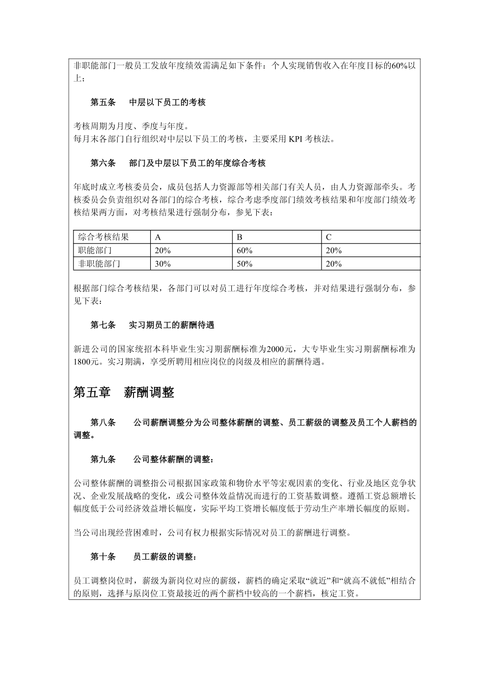 企业管理_人事管理制度_16-人力资源计划_03-制度建设规划_2、薪酬管理制度_【教育行业】某机构各人员薪酬绩效管理制度_第3页