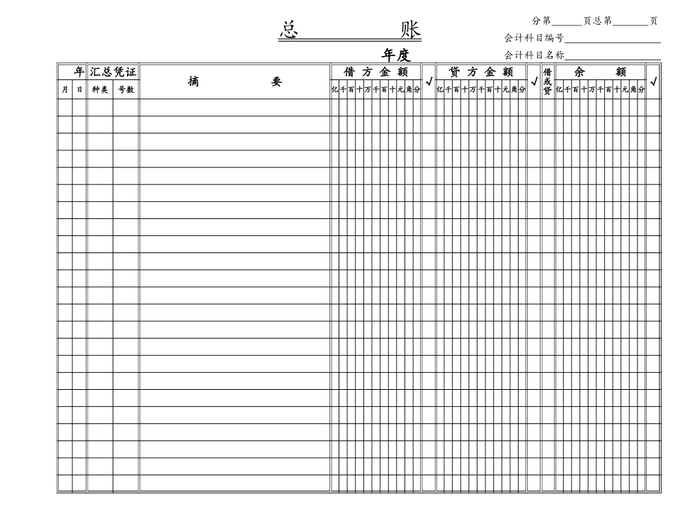 企业管理_财务管理制度_16-财务常用表格_1 财务表格1_总账-明细账-报表_第2页