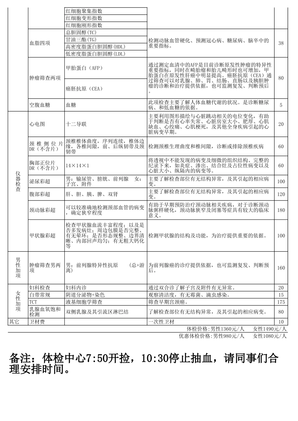 企业管理_人事管理制度_6-福利方案_13-年度体检_2014年度体检项目_第2页