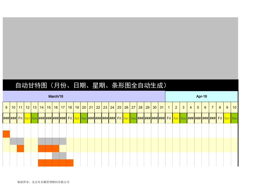 企业管理_生产_全自动甘特图（项目进度控制通用图表模板）_第3页