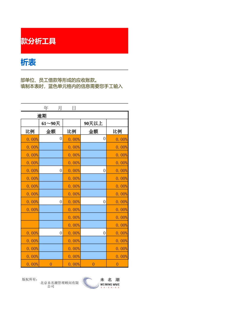 企业管理_财务管理_其他应收款账龄分析模板_第2页