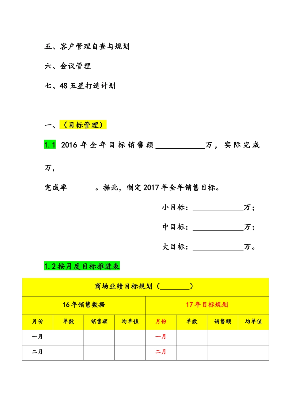 企业管理_财务管理制度_10-经营计划与资金管理制度_01-【经营计划】-09-家具品牌商场经营计划书_第2页