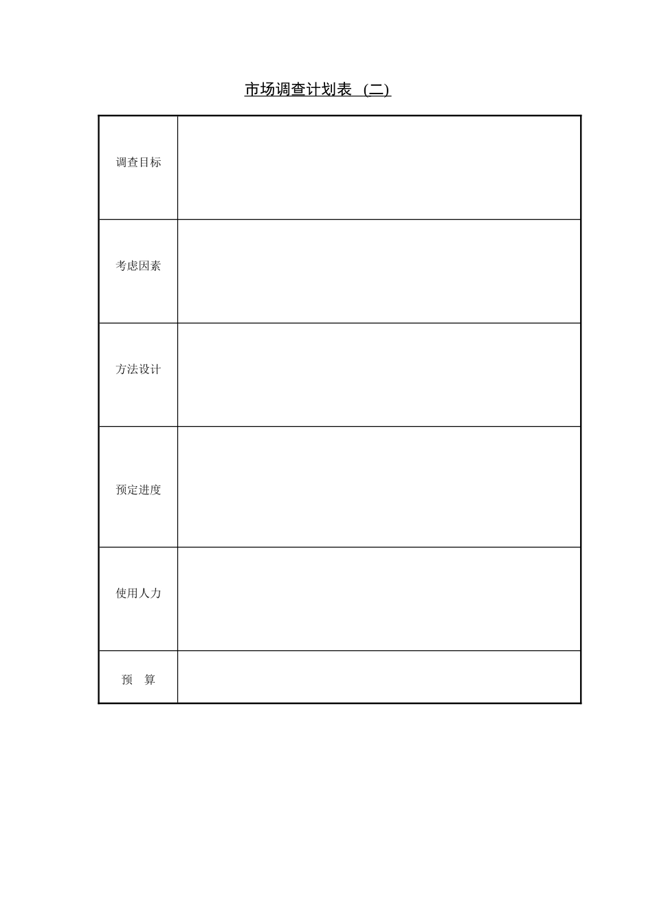 企业管理_企业管理制度_03-【行业案例】-公司管理制度行业案例大全的副本_管理表格_企业管理表格大全_《企业管理表格大全－市场管理篇》_市场分析_市场调查计划表2.DOC_第1页