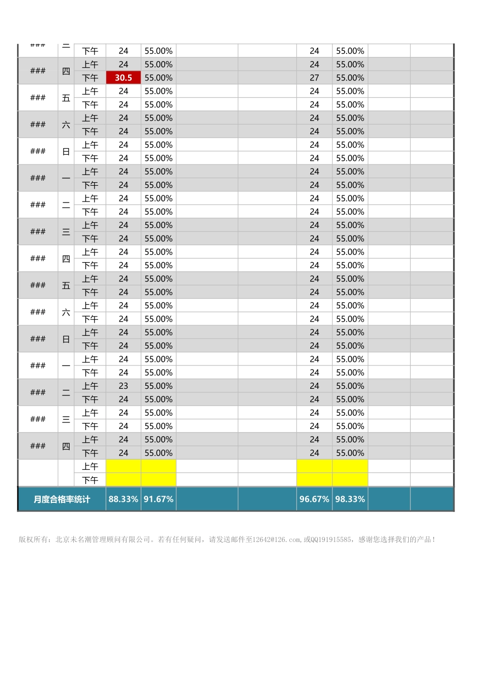 企业管理_出入库管理_仓库温度湿度每日监控表（月度）_第2页