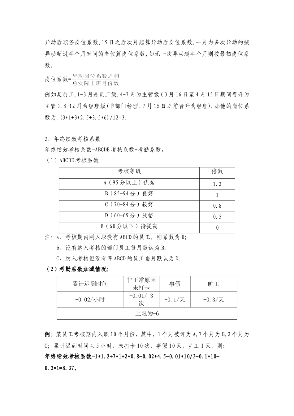 企业管理_人事管理制度_12-年终奖管理_6-年终奖之方案策划_员工年终奖分配方案（规范行政文件）_第3页