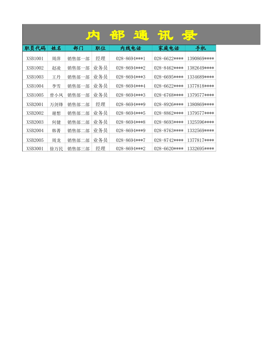 企业管理_行政管理制度_22-行政常用办公表格-188套_公司资料表_第3页