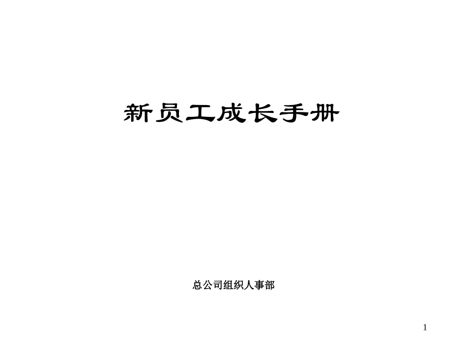 企业管理_人事管理制度_4-员工手册_1-名企员工手册_500强企业员工手册_第1页