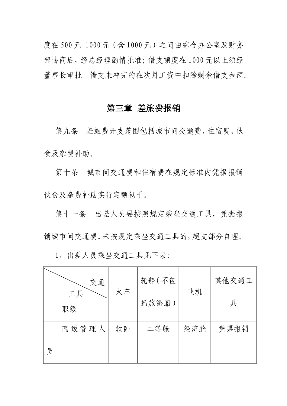 企业管理_行政管理制度_23-行政管理制度汇编_03勤务管理_出差管理制度_国有企业差旅费管理制度_第3页