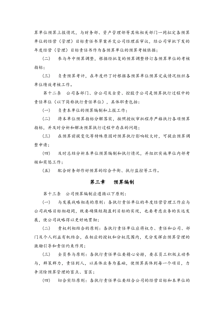 企业管理_财务管理制度_6-全面预算管理全套资料_02-全面预算管理办法（修订版）_第3页