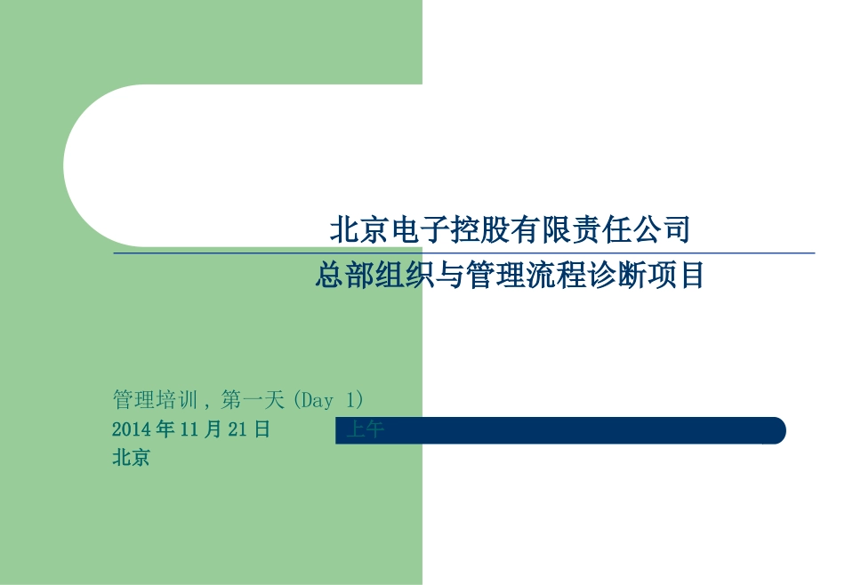 企业管理_人事管理制度_8-员工培训_4-培训案例_北京电子控股组织结构培训_第1页