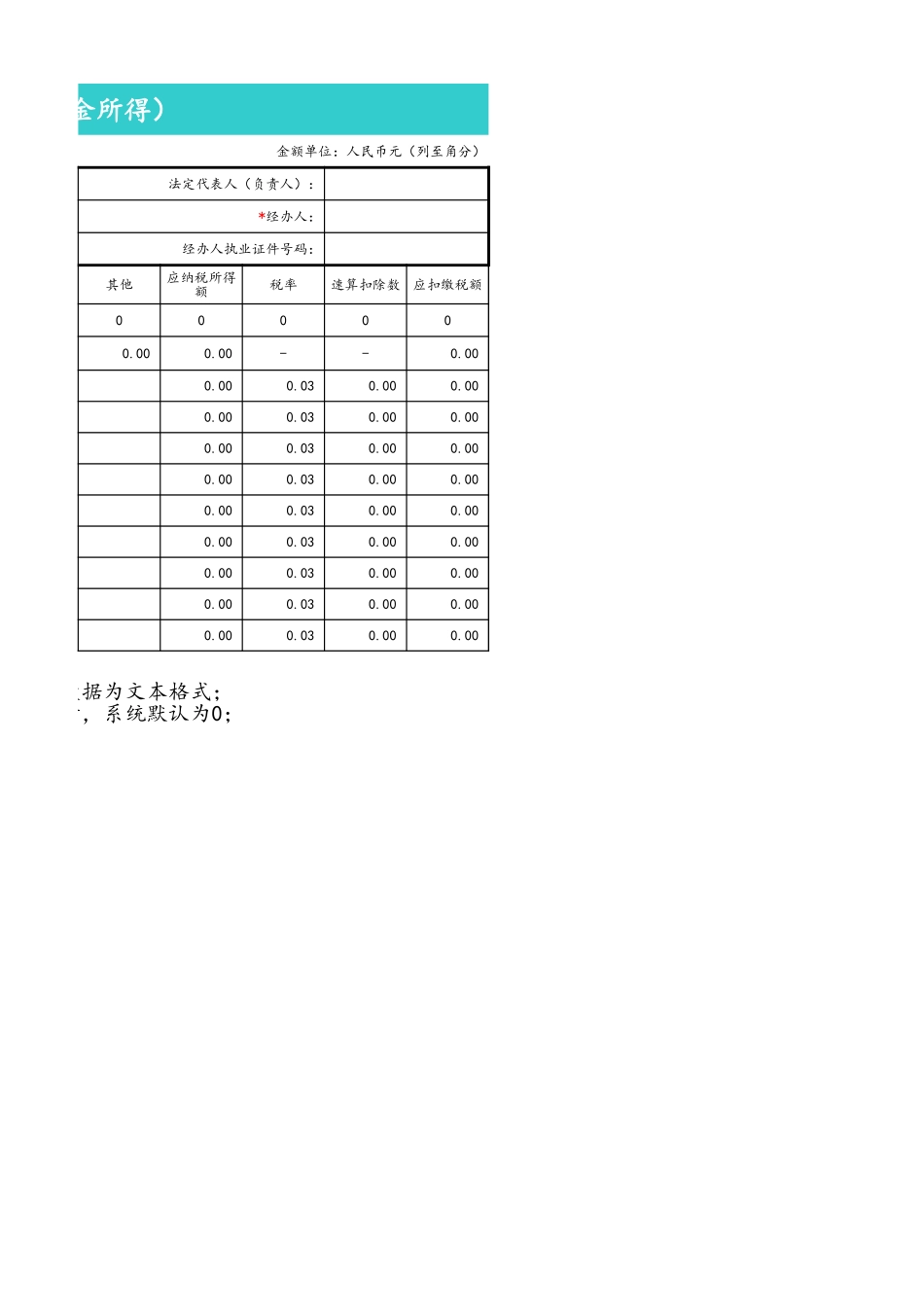 企业管理_人事管理制度_2-薪酬激励制度_15-60个实用工资表格_23-【通用】抠缴个人所得税报告表（工资薪金表格）_第2页