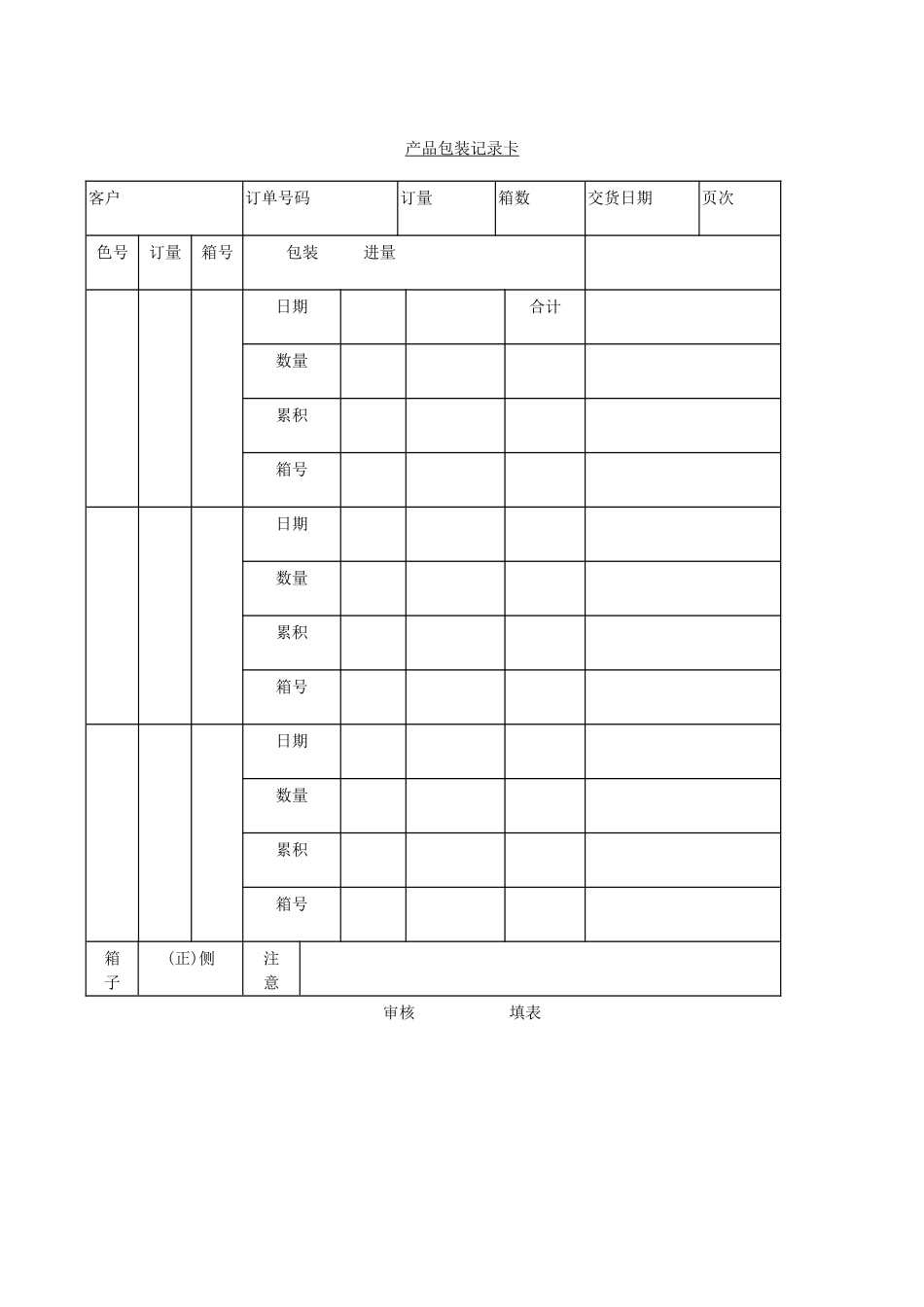 企业管理_企业管理制度_03-【行业案例】-公司管理制度行业案例大全的副本_管理表格_企业管理表格大全_《企业管理表格大全－生产管理篇》_工作量分析_产品包装记录卡_第1页