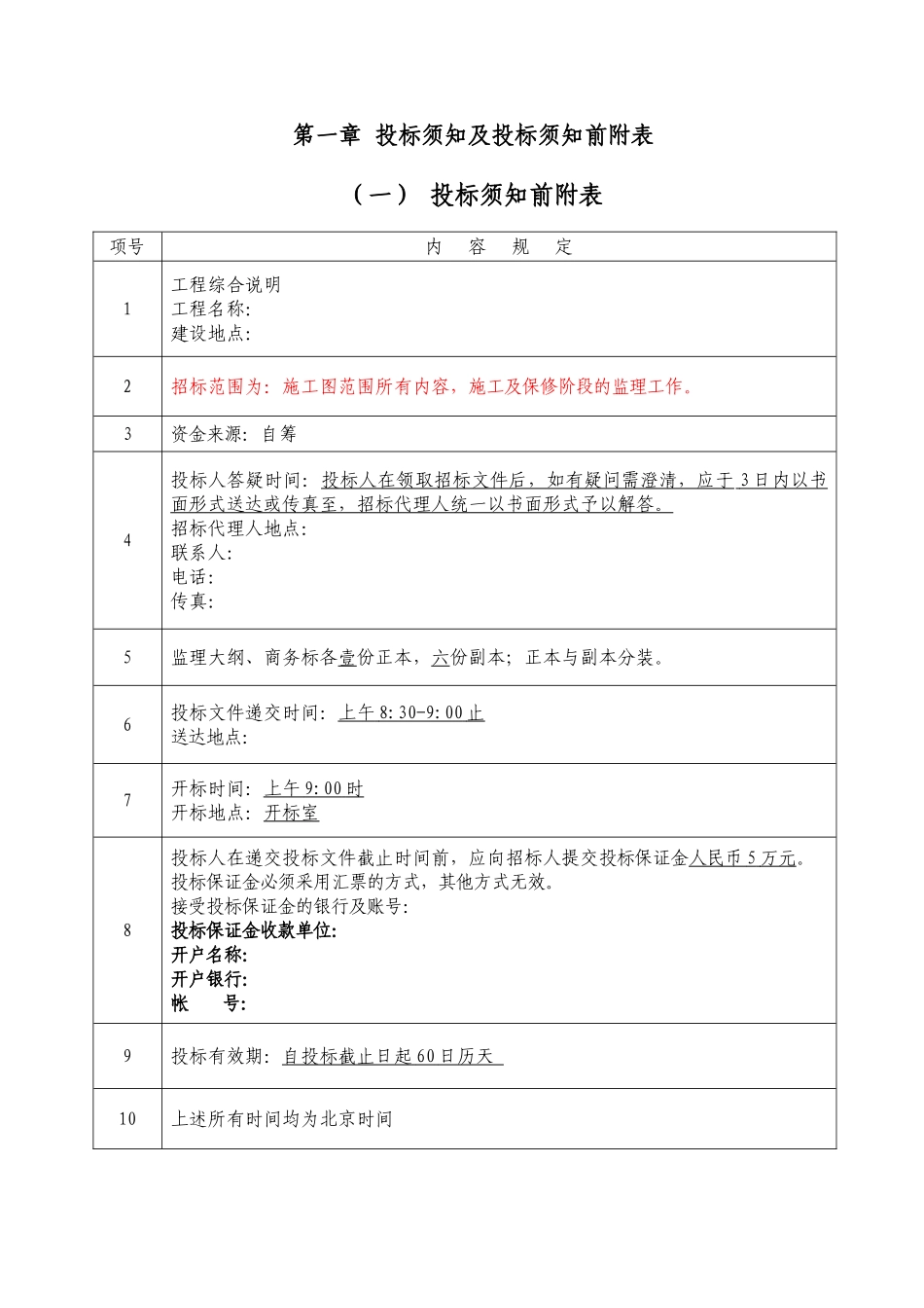 淮南市新庄孜截洪沟和平村段改造工程监理邀请招标文件_第3页