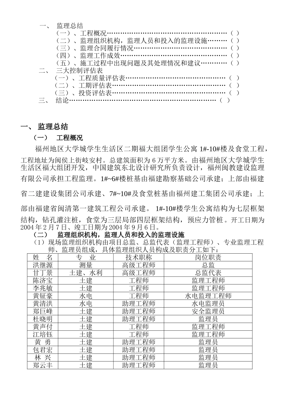 某学生公寓及食堂监理工作总结_第2页