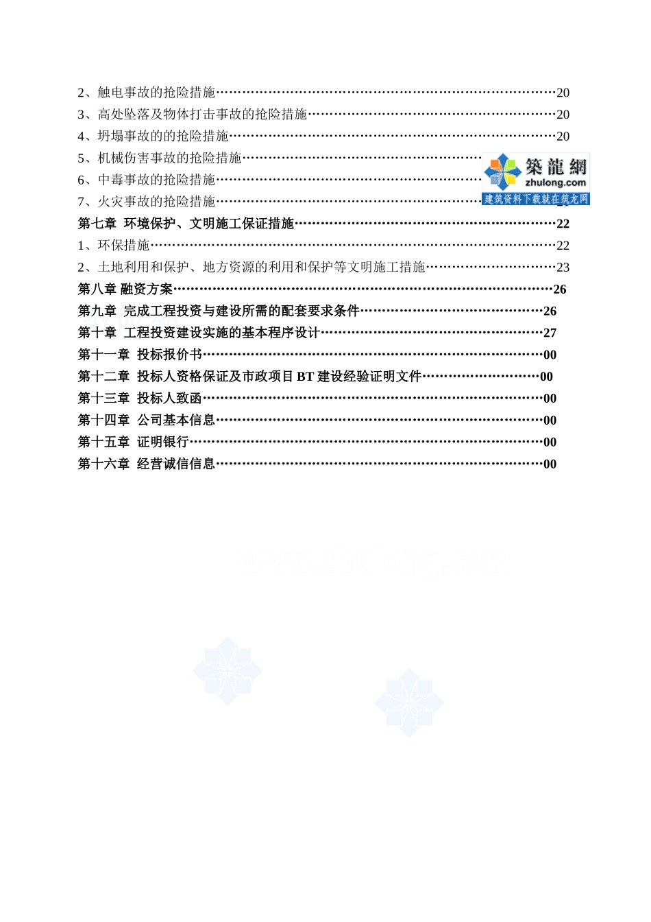 广东市政道路工程投资建设方案(投标文件)_第2页