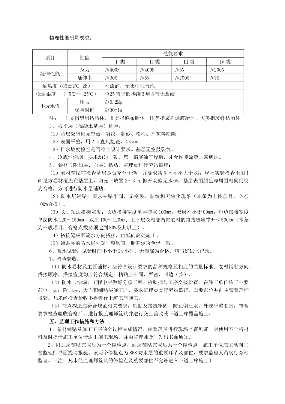 地面SBS防水工程监理实施细则_第2页