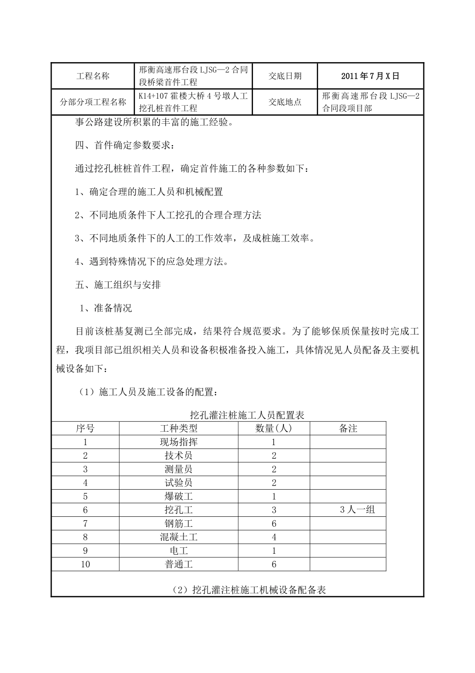 某大桥墩人工挖孔桩首件工程技术交底_第2页