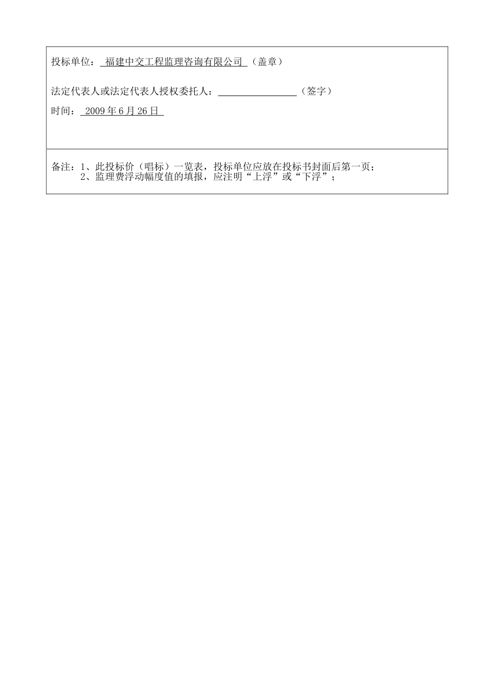 云南省昭通市柿子坝至凤翥二级公路工程监理服务A标段投标文件_第3页