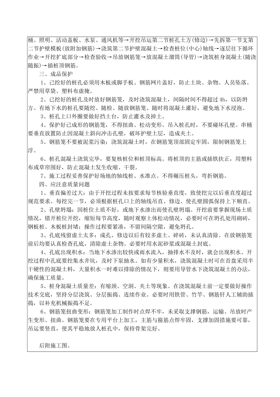 住宅楼人工挖孔桩施工技术交底_第2页