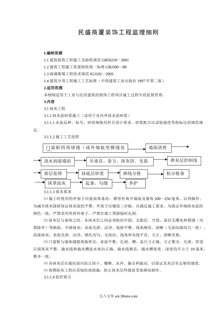 民盛商厦装饰工程监理细则_第1页