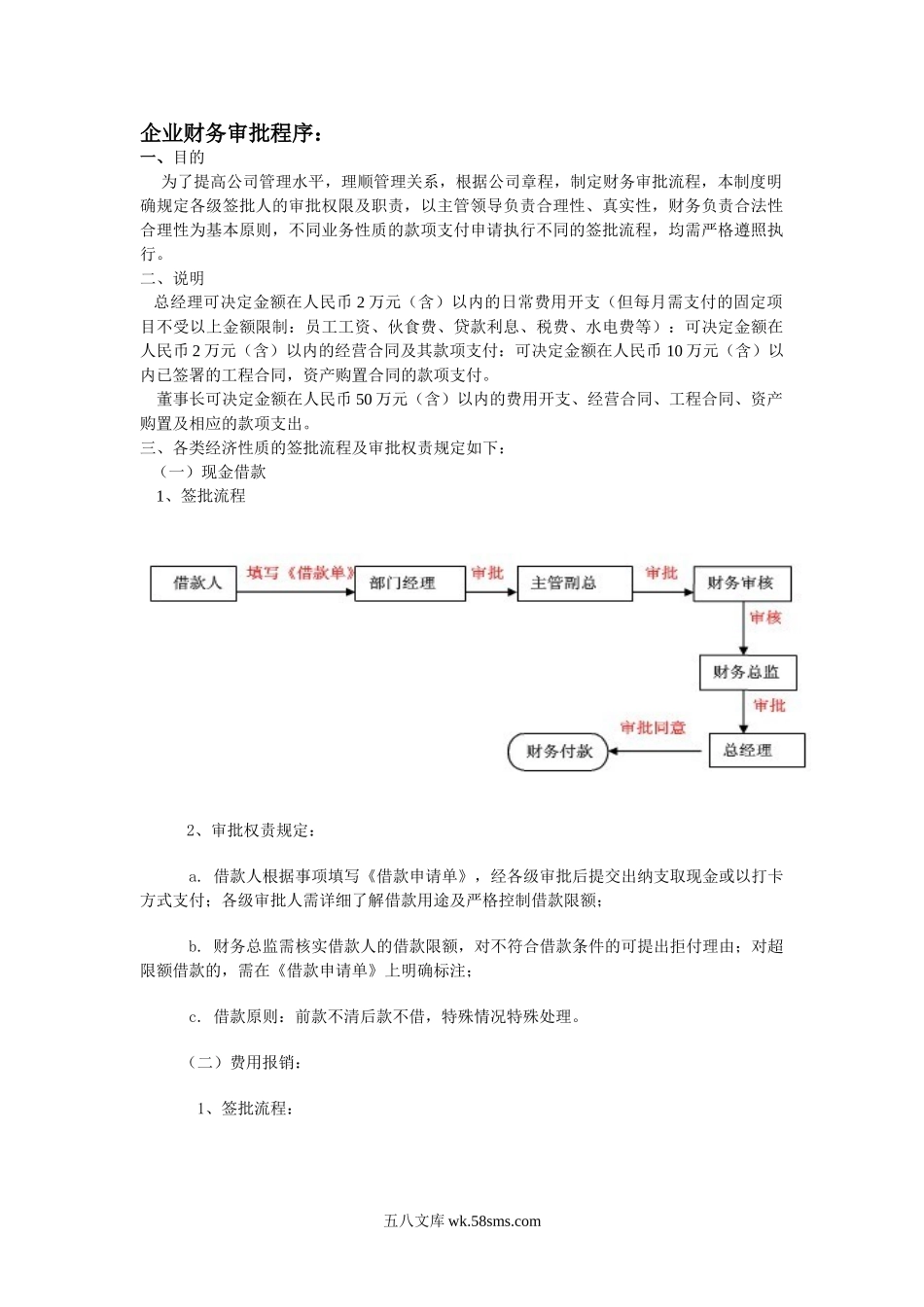 企业财务审批流程图_第1页