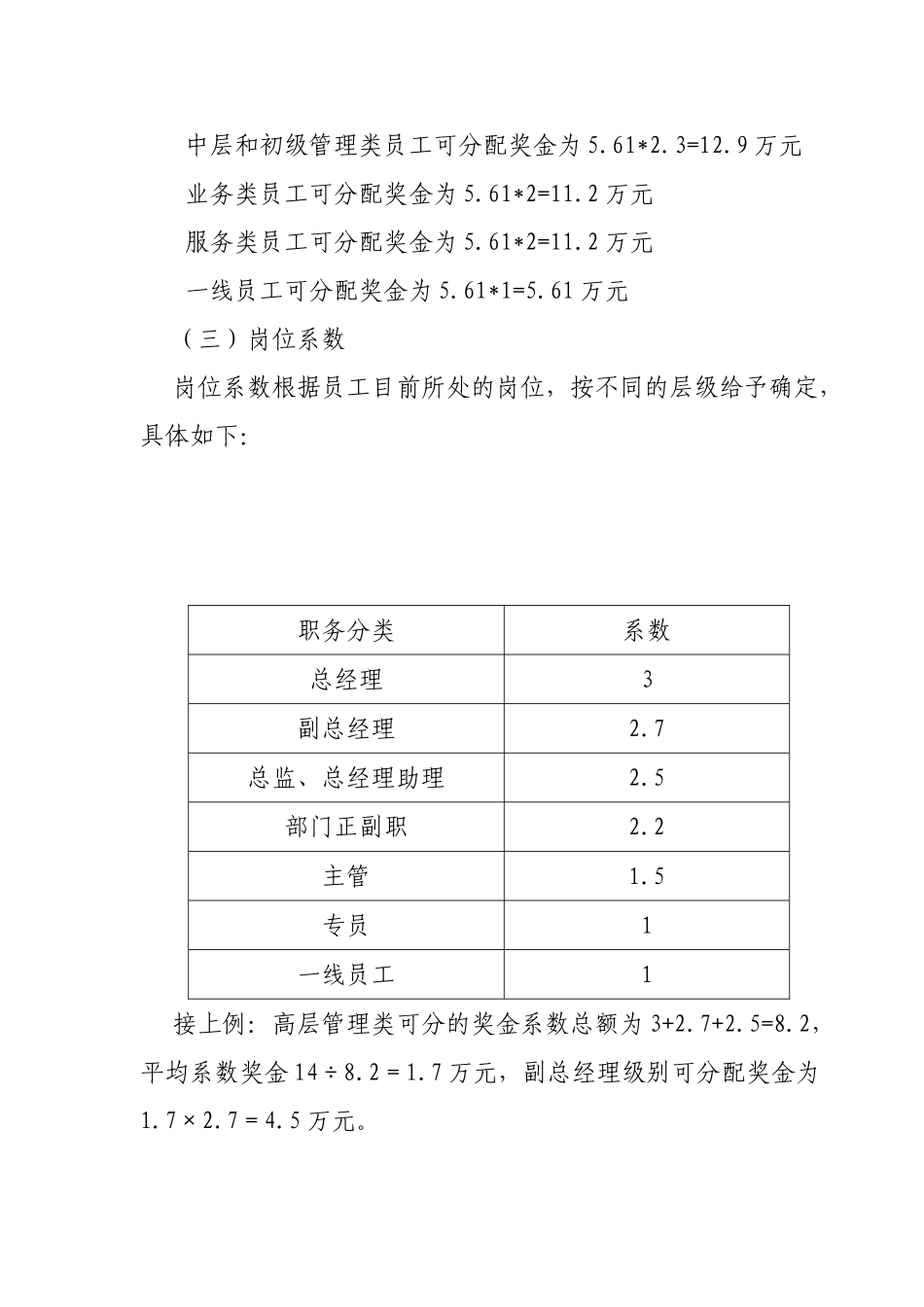 企业奖金分配制度_第3页