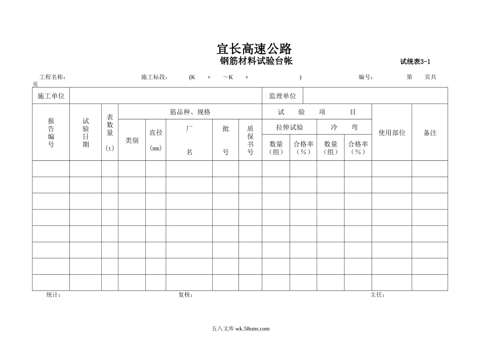 钢筋材料试验台帐3-1_第1页