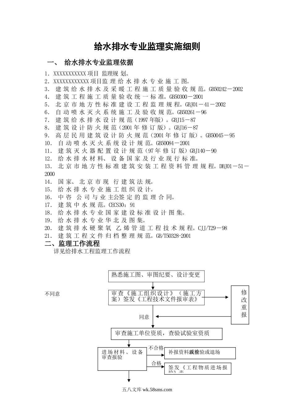 给水排水专业监理实施细则55_第1页