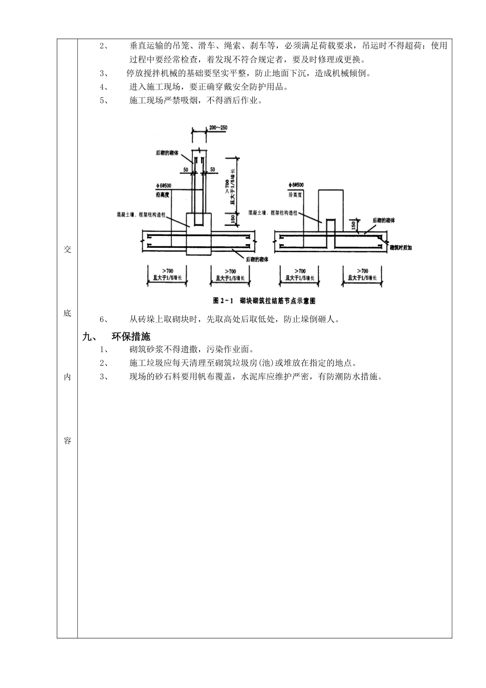 砌块砌筑工程分项工程质量技术交底卡_第3页