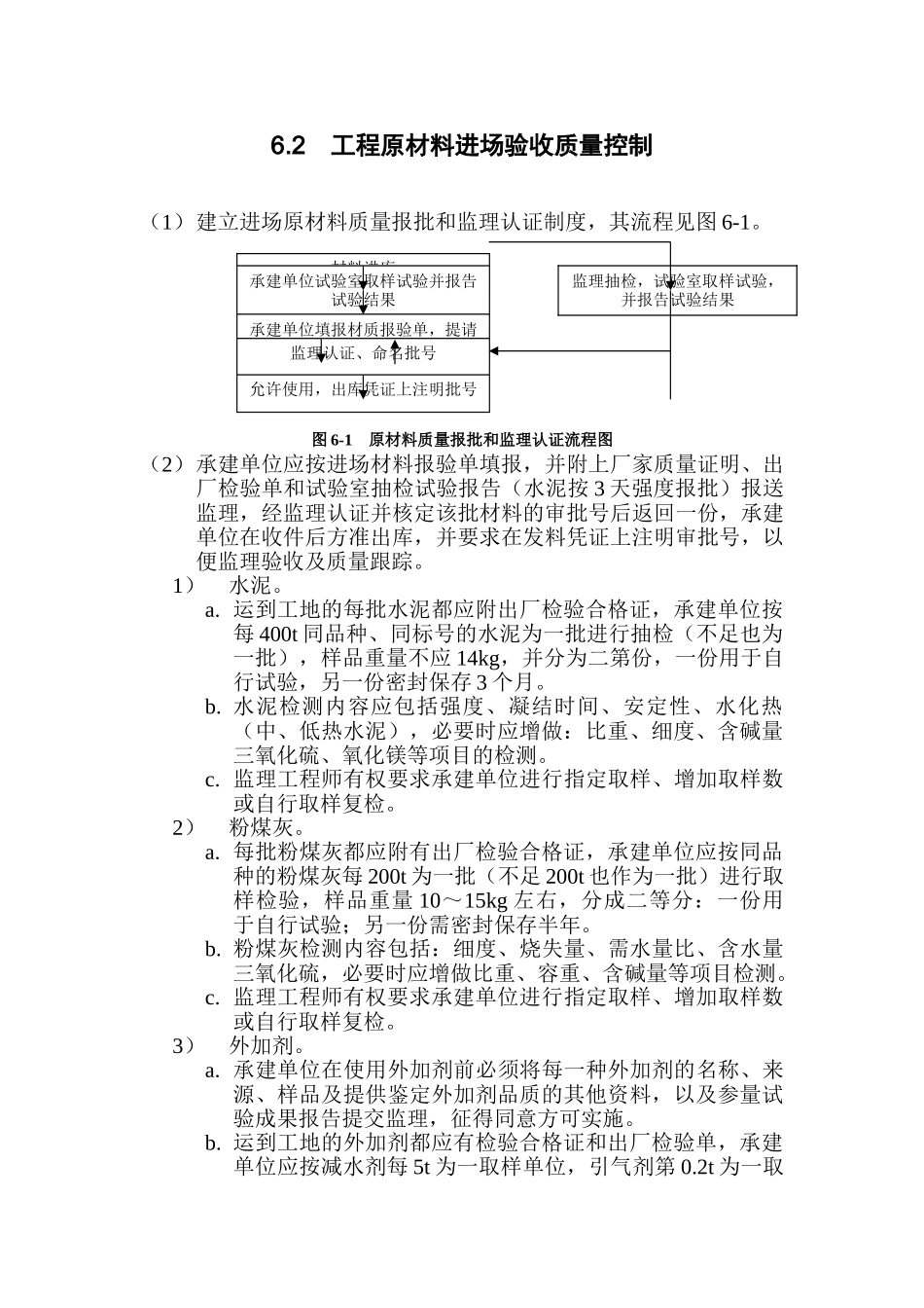 工程原材料及混凝土监测试验监理实施细则_第2页