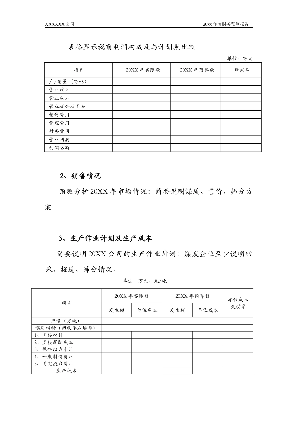 财务预算报告20xx_第2页